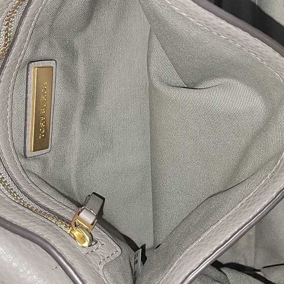 Tory Burch Gray Pebble Leather Flap Front Chain Shoulder Bag - Picture 14 of 16